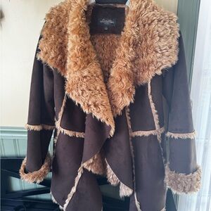 Donna Salyers Fabulous Furs Chocolate and Caramel Teddy Jacket
